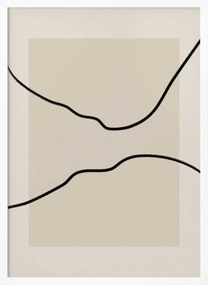 Tablou înramat „Soft Abstract Lines Art” de Elena Ristova