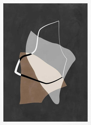 Tablou înramat „Organic Shapes in Earthy Tones” de Elena Ristova