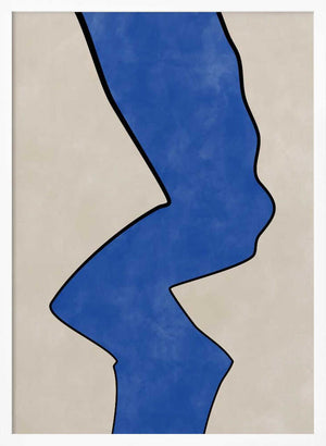 Tablou înramat „Bold Blue Contour” de Elena Ristova