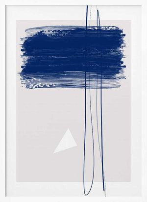 Tablou înramat „Bold Blue Brushstrokes” de Elena Ristova