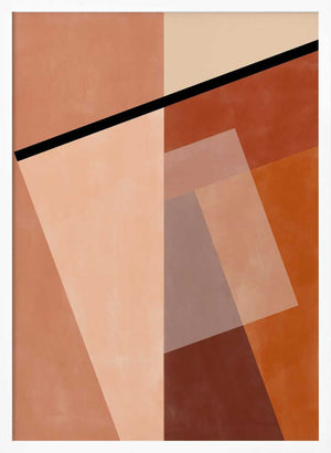 Tablou înramat „Geometric Shapes And Warm Earth Tones” de Elena Ristova