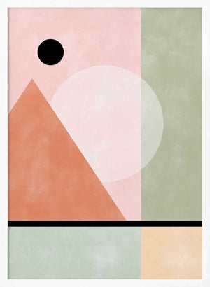 Tablou înramat „Geometric Shapes In Pastel Tones” de Elena Ristova