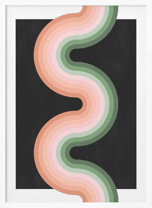 Tablou înramat „Wavy Pattern With Layered Pastel Tones” de Elena Ristova