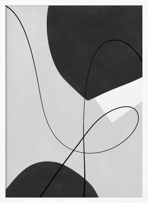 Tablou înramat „Monochrome Flow” de Elena Ristova