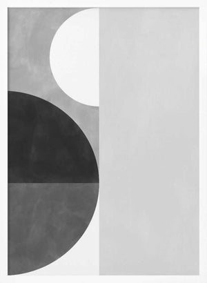 Tablou înramat „Geometric Shapes With A Monochromatic alette” de Elena Ristova