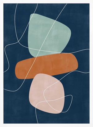 Tablou înramat „Floating Shapes” de Elena Ristova