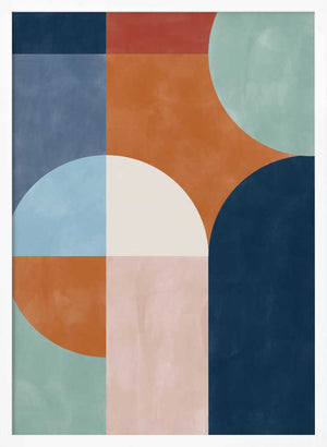 Tablou înramat „Geometric Shapes And Bold Colors” de Elena Ristova