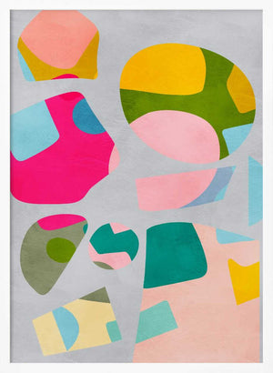 Tablou înramat „Minimal cutout colorful” de Ana Rut Bre