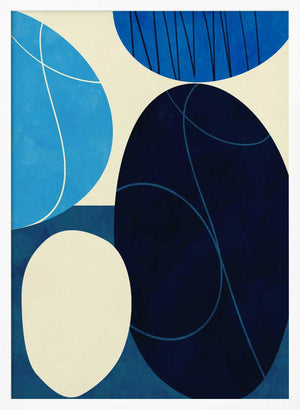 Tablou înramat „Shapes Play3 3blue” de Ana Rut Bre