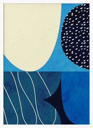 Tablou înramat „Shapes Play3 2blue” de Ana Rut Bre