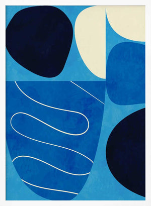 Tablou înramat „Shapes Play3 1blue” de Ana Rut Bre