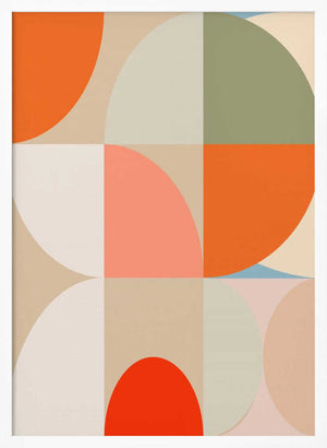 Tablou înramat „Mid Century Pastel 12” de Ana Rut Bre