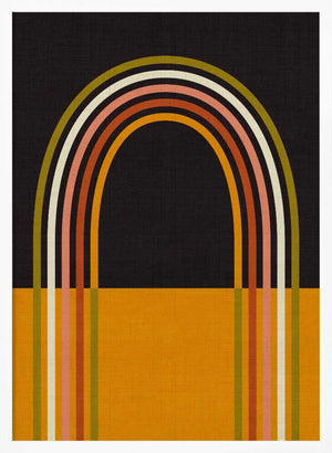 Tablou înramat „Geo Shapes Fall 21 Rainbow Arc” de Ana Rut Bre