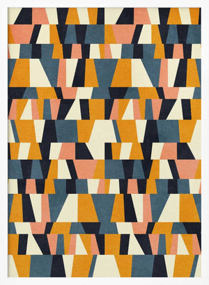 Tablou înramat „Rainbow Plus Shapes  Blue Mustard14” de Ana Rut Bre