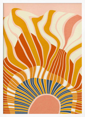 Tablou înramat „Rainbow Plus Shapes  Blue Mustard12” de Ana Rut Bre