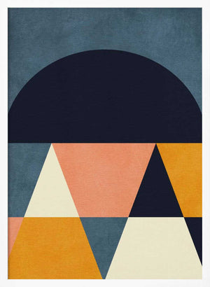 Tablou înramat „Rainbow Plus Shapes  Blue Mustard4” de Ana Rut Bre