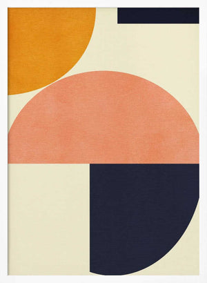 Tablou înramat „Rainbow Plus Shapes  Blue Mustard2” de Ana Rut Bre