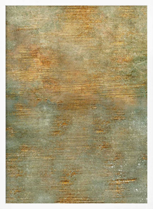 Tablou înramat „Abstract Green Gold Art” de Bilge Paksoylu