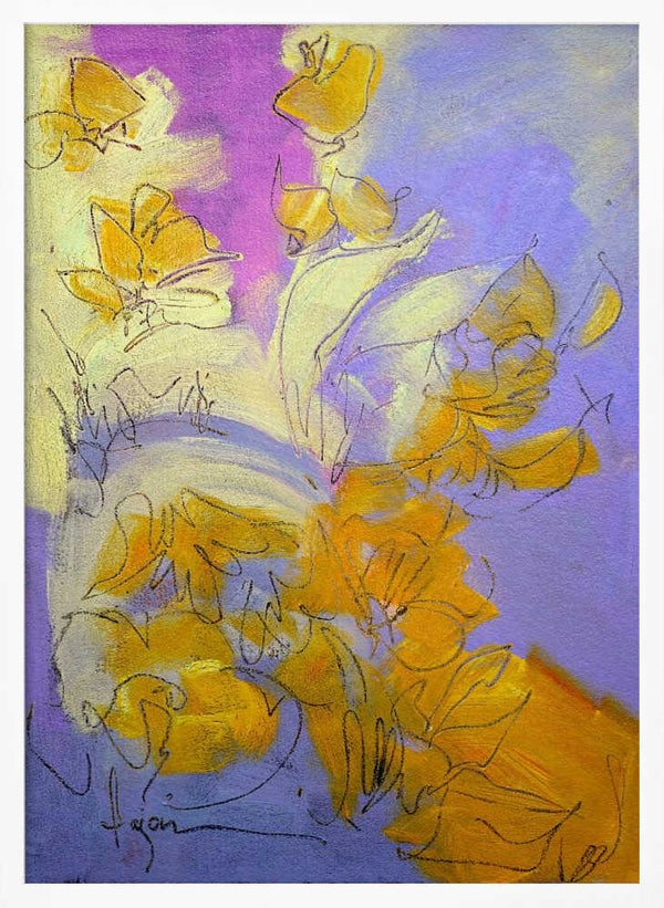 Tablou înramat „Golden Blossom Glow” de Dorothy Fagan