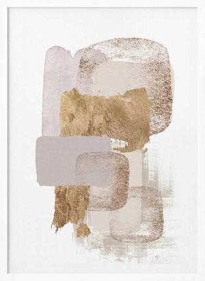 Tablou înramat „Neutral Gold 2” de Sally Ann Moss
