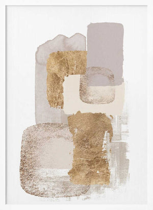 Tablou înramat „Neutral Gold 3” de Sally Ann Moss