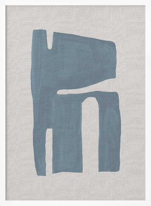 Tablou înramat „Mid Century Blue II” de Orara Studio
