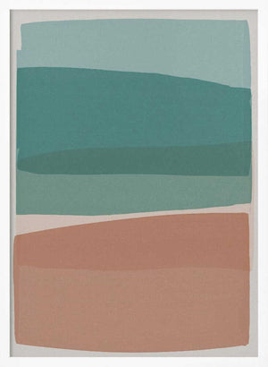 Tablou înramat „Modern Turquoise and Pink” de Orara Studio