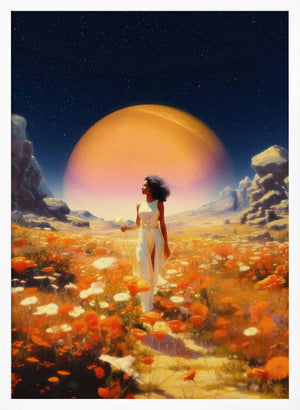 Tablou înramat „Cosmic Flower Fields” de Taudalpoi