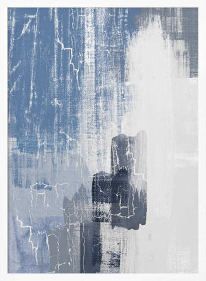 Tablou înramat „Blue Canvas 1” de Sally Ann Moss