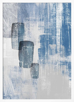 Tablou înramat „Blue Canvas 2” de Sally Ann Moss