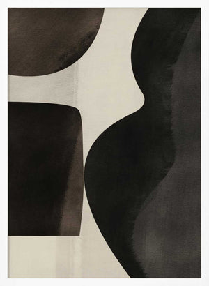 Tablou înramat „Black Abstract Collage” de Little Dean