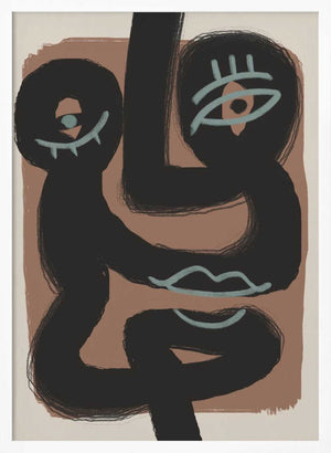 Tablou înramat „Abstract Black Portrait Pair” de Little Dean