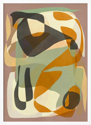 Tablou înramat „Luminous Ochre Abstract Infinity” de Little Dean