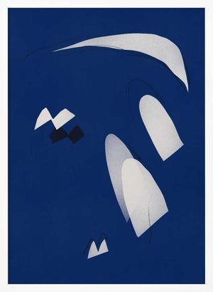 Tablou înramat „Abstract Blue Breeze” de Little Dean