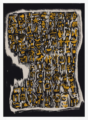 Tablou înramat „Ancient Script-Like Symbols” de Little Dean