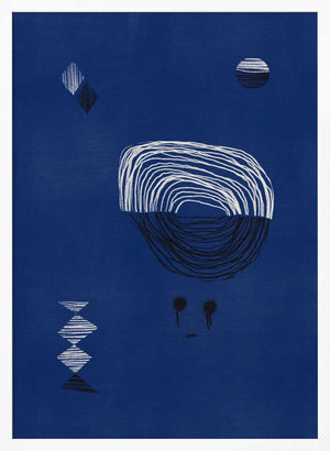 Tablou înramat „Blue Line Sketch” de Little Dean