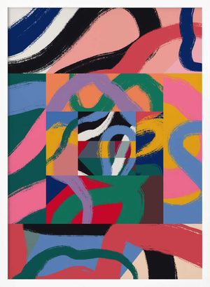 Tablou înramat „Colorful Line Ribbon Abstract” de Little Dean