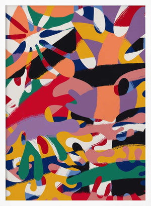 Tablou înramat „Expressionist Colorful Abstract” de Little Dean