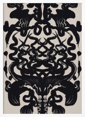 Tablou înramat „Symmetrical Ink Patterns” de Little Dean