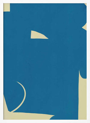 Tablou înramat „Large Abstract Cut Out In Blue” de Little Dean