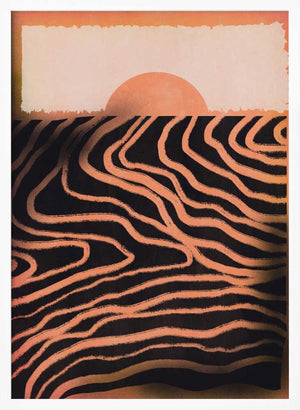 Tablou înramat „Sunset Cut Out” de Little Dean