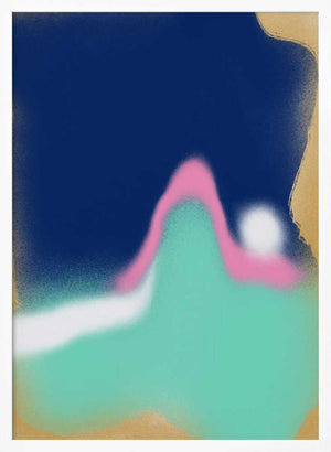 Tablou înramat „Blue and Luminous Greeen Liquid” de Little Dean