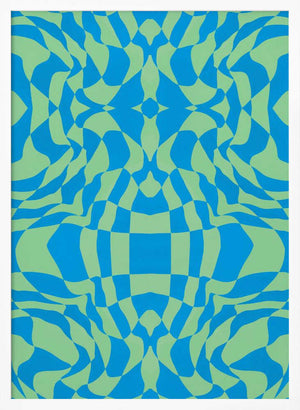 Tablou înramat „Cool Colors Warp Checkers” de Little Dean
