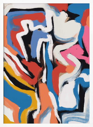 Tablou înramat „Bold colorful brushstrokes 02” de Little Dean