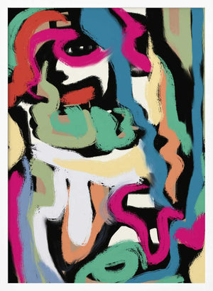 Tablou înramat „Bold colorful brushstrokes” de Little Dean