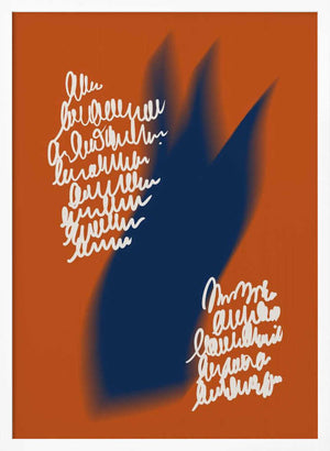 Tablou înramat „Abstract Blaze Script” de Little Dean