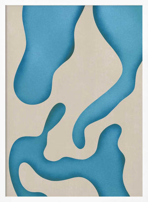 Tablou înramat „Azure Whimsy Flow” de Little Dean