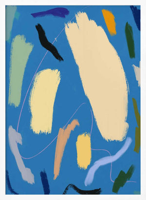 Tablou înramat „Bold Color Brushstrokes” de Little Dean