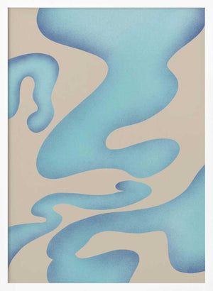 Tablou înramat „Azure Flow Dynamics” de Little Dean