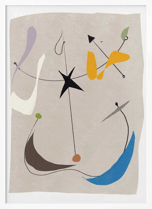 Tablou înramat „Minimalistic Lines and Colorful Shapes” de Little Dean